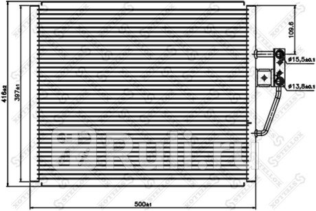 Радиатор кондиционера bmw e39 2.0i-2.5tdi 97- STELLOX 10-45054-SX  для Разные, STELLOX, 10-45054-SX