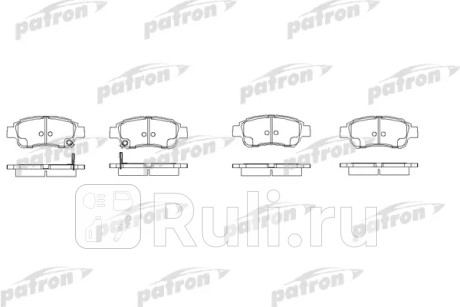 Колодки тормозные дисковые передн toyota: platz 02-05, probox 02-, vitz 99-03, yaris 99- PATRON PBP1368  для Разные, PATRON, PBP1368