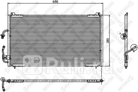 Радиатор кондиционера peugeot 406 all 99 STELLOX 10-45216-SX  для Разные, STELLOX, 10-45216-SX