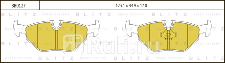Колодки тормозные дисковые задние bmw 3(e30,e36)  5(e34)  7(e32,e38) 86- BLITZ BB0127  для Разные, BLITZ, BB0127