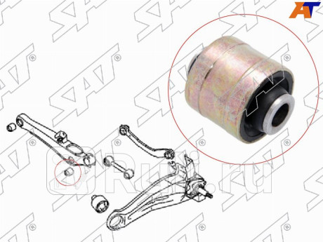 Сайлентблок rr поперечного рычага наружный (плав.) mmc airtrek outlander cu# 01-08 lancer cs# 03-07 SAT ST-MR197915  для Разные, SAT, ST-MR197915