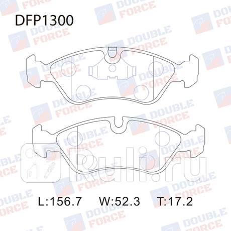 Колодки тормозные дисковые передние (f) espero"t" 91-99, daewoo nexia 95-97 DOUBLE FORCE DFP1300  для Разные, DOUBLE FORCE, DFP1300